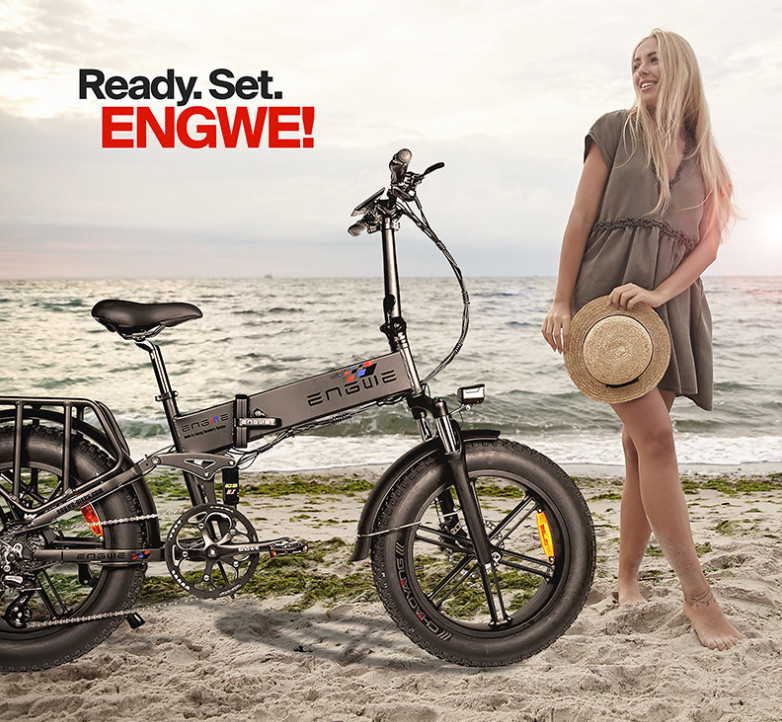 Xe đạp trợ lực điện Engwe Pro 48v750W Gấp gọn Bánh Béo 20inch