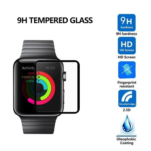 Kính cường lực Apple Watch 9H 2.5D Silk In Black
