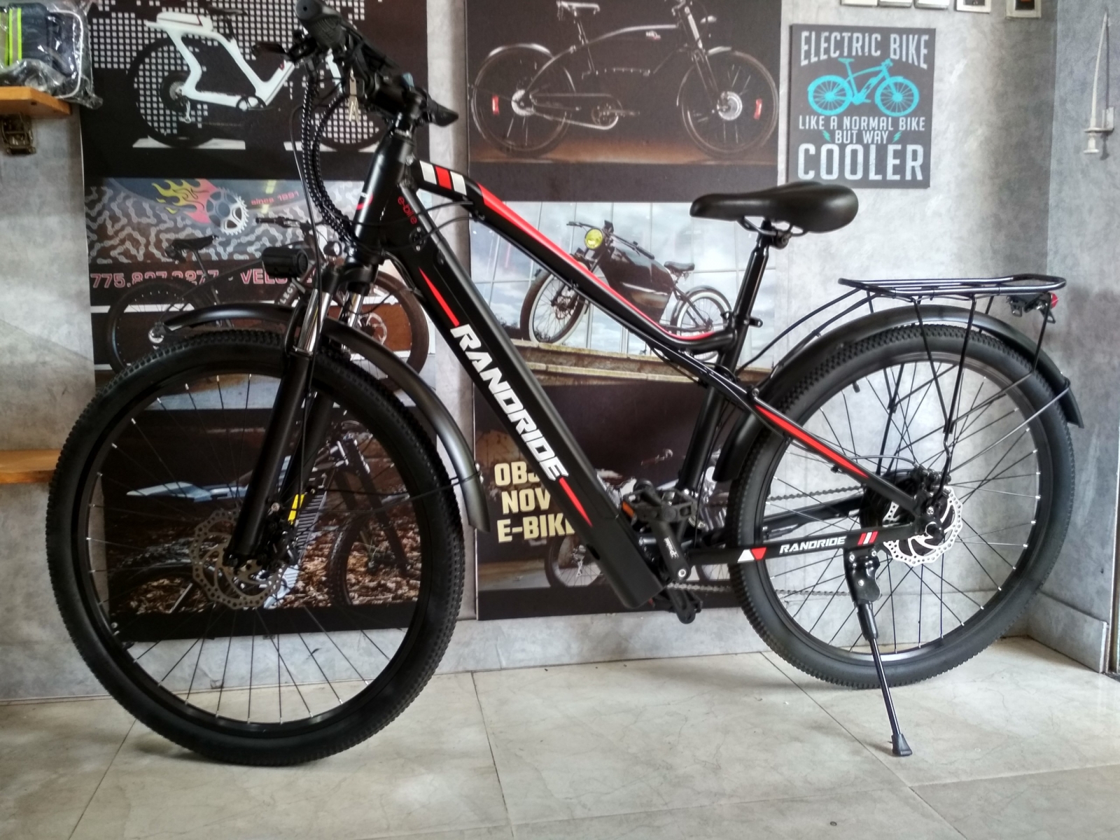 Xe đạp điện trợ lực Randride Leaper 48V17.5AH 750W Màu Đen đỏ