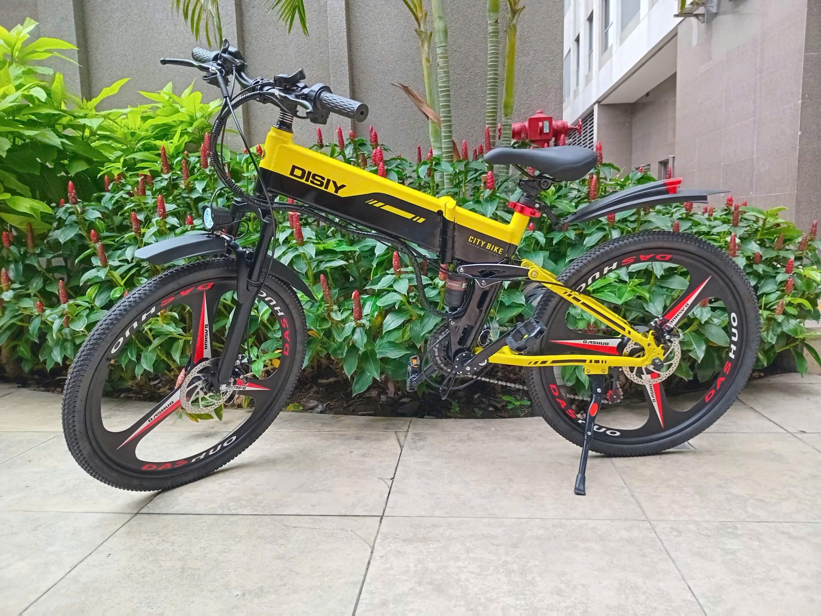 Xe đạp trợ lực điện Disiy City Bike 48V10.4AH 400W Bánh Măm Màu Vàng