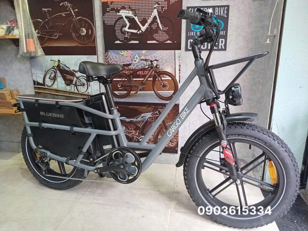 Xe đạp trợ lực điện Cargo Bluebike (Xám)