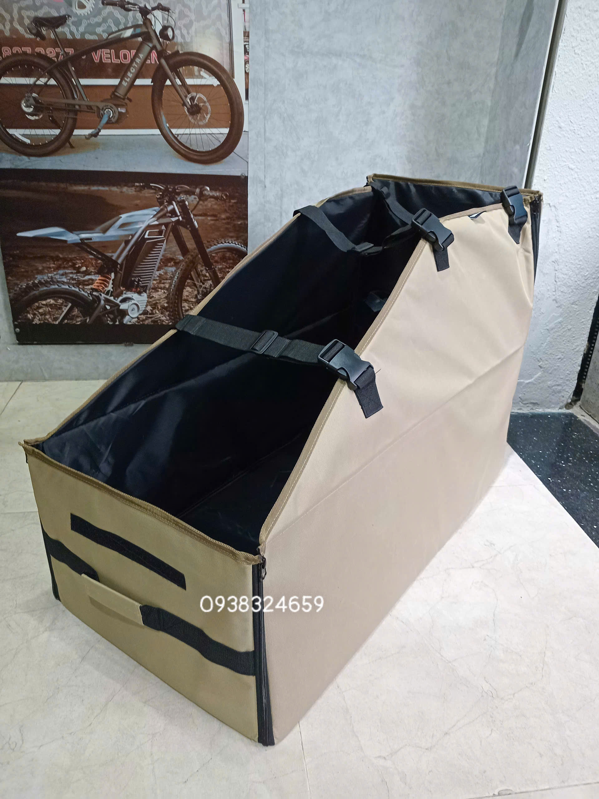 Túi vải du lịch cho xe đạp gấp gọn ( Vàng)